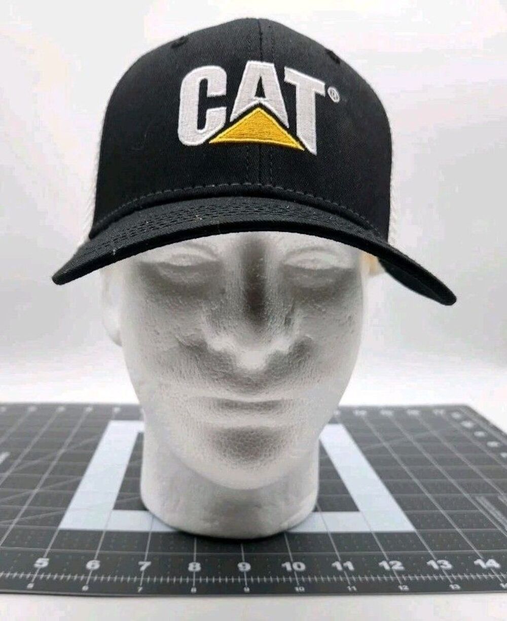 Vintage Caterpillar Diesel Power CAT Embroidered Trucker Hat - Mesh Snapback Cap
